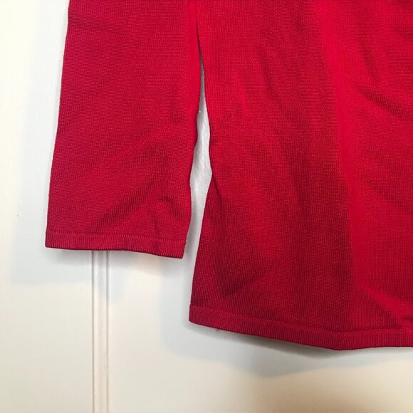 Classiques Entier | Red Square-Neck Silk Sweater - Picture 4 of 7